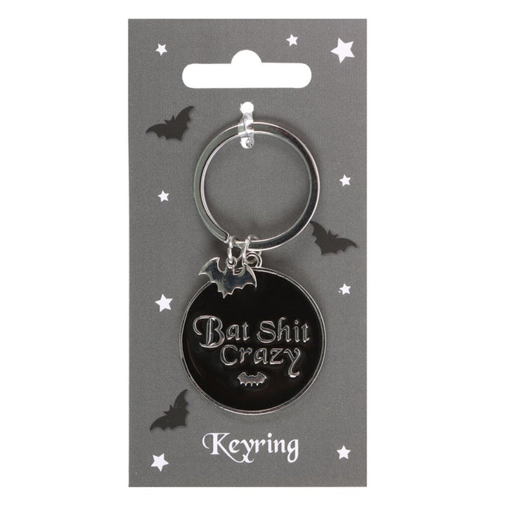 Bat Shit Crazy | Enamel Keyring | Little Gift | Cracker Filler