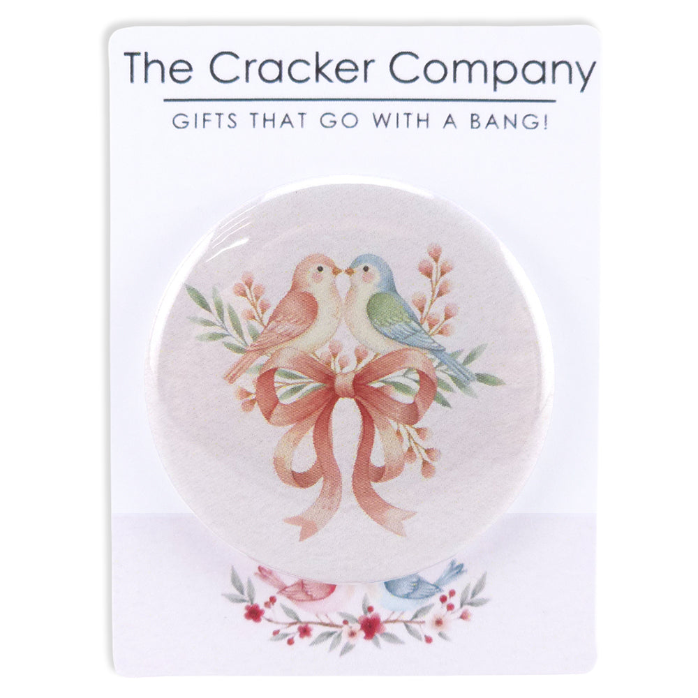 Love Birds | 38mm Button Pin Badge | Little Valentines Gift | Cracker Filler