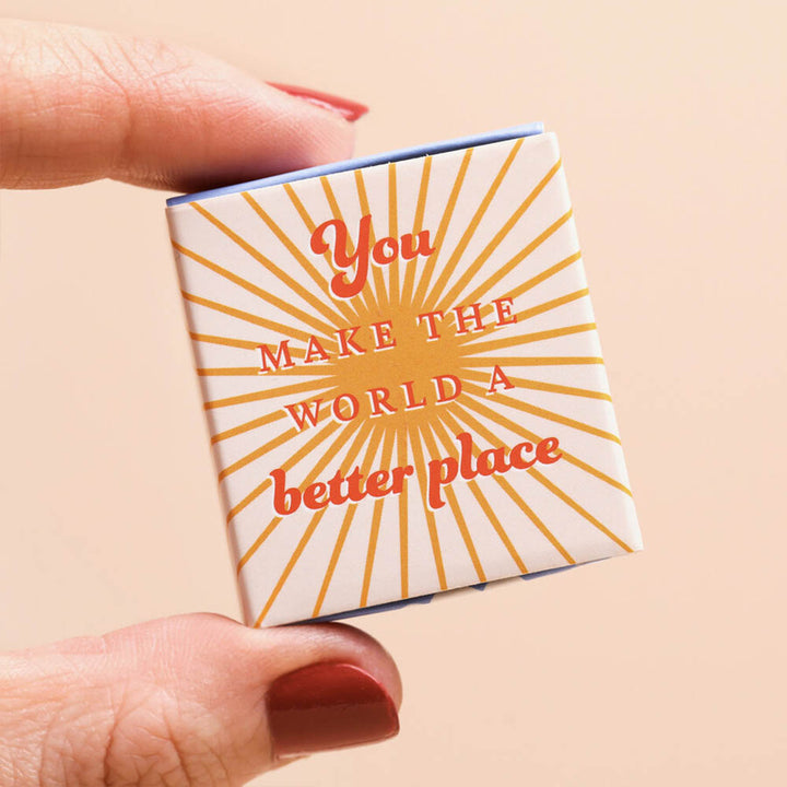 You Make the World a Better Place | Mini Matchbox Token | Cracker Filler Gift