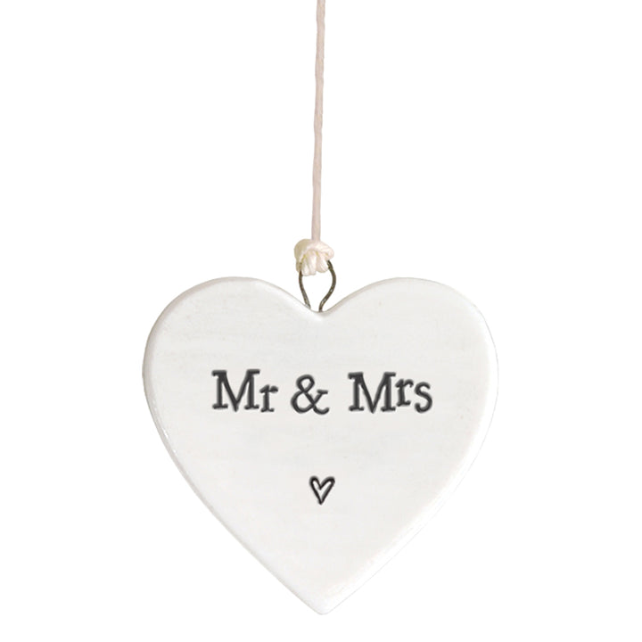 Mr/s & Mr/s Heart | Little Porcelain Ornament | Cracker Filler | Little Gift