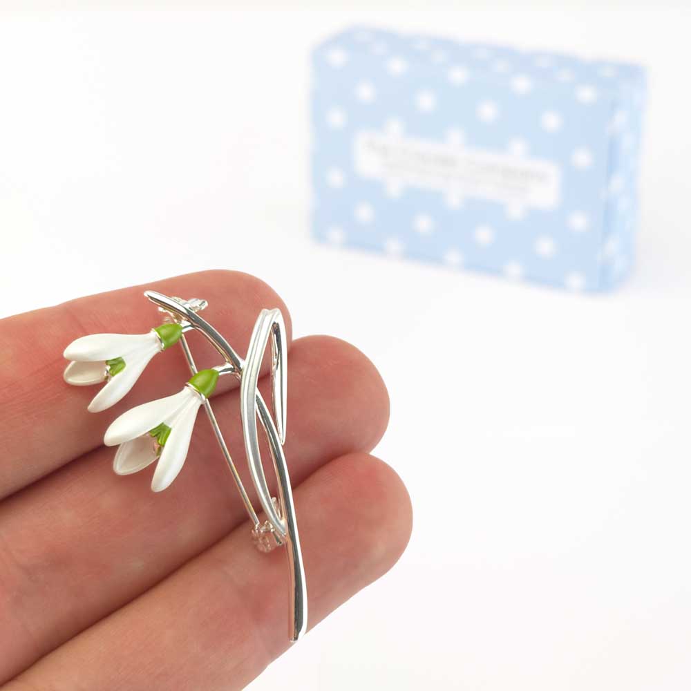 White Lily of the Valley Brooch | 4.5cm Long | Little Gift | Cracker Filler