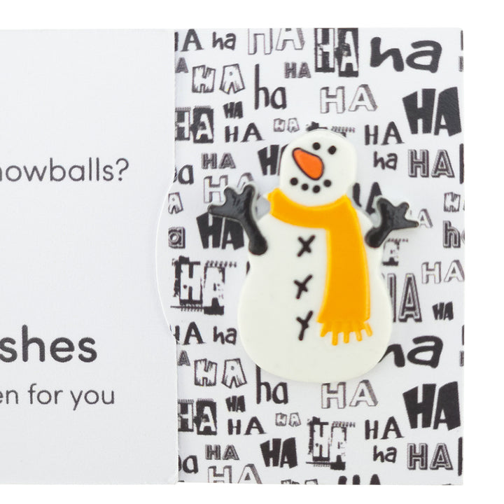 Wanna See My Snowballs? | Button Wishes Sew On Token | Cracker Filler