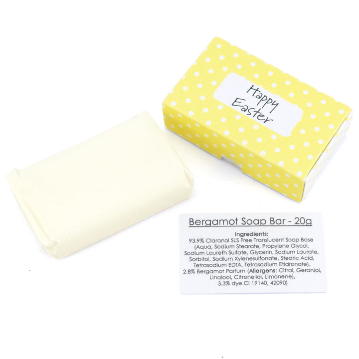 Happy Easter Springtime Polka Dots | Bergamot | 20g Travel Soap Bar | Cracker Filler | Little Gift