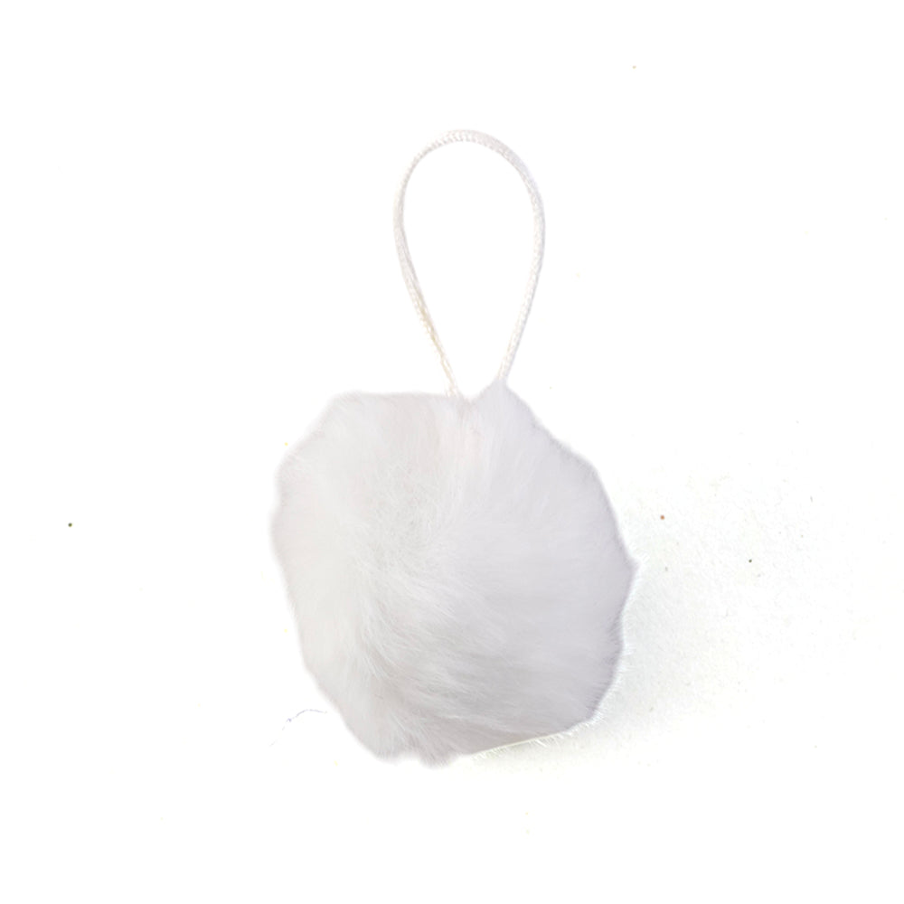 Hanging Faux Fur Pom Pom | 4cm Wide | Little Gift | Cracker Filler