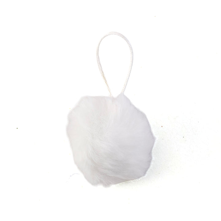 Hanging Faux Fur Pom Pom | 4cm Wide | Little Gift | Cracker Filler
