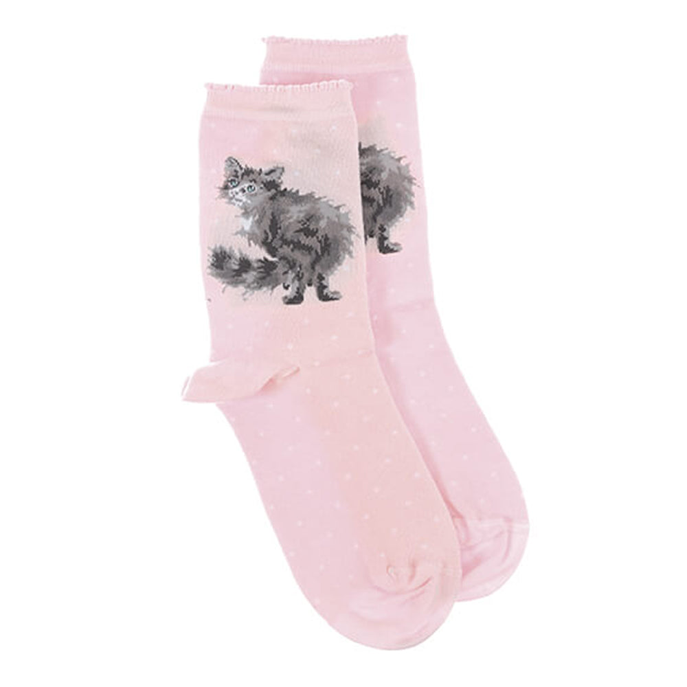Glamour Puss Cat | Ladies Supersoft Bamboo Socks | One Size | Wrendale Designs