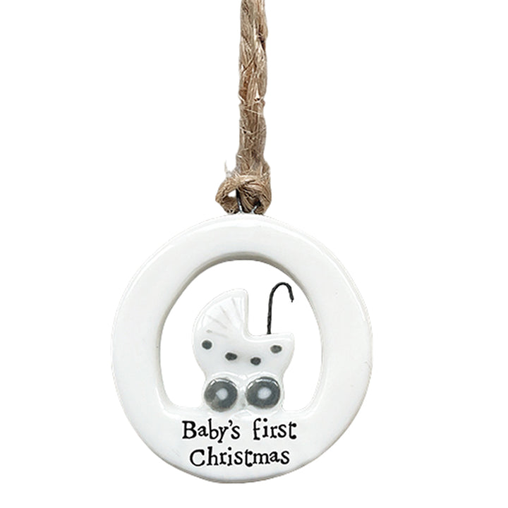 Baby's First Christmas | Little Ceramic Ornament | Cracker Filler | Little Gift