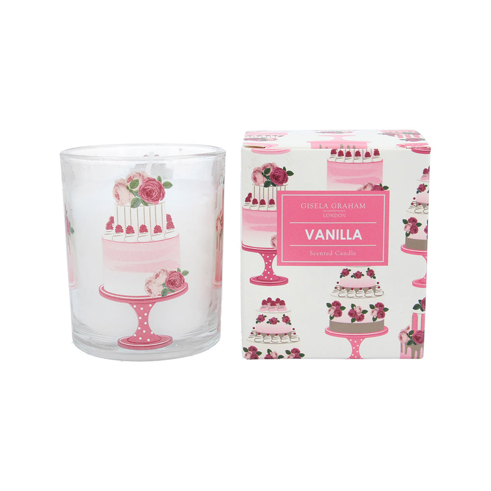 Afternoon Tea Cakes Themed Candle | Boxed Gift | Gisela Graham | 7.5cm Tall