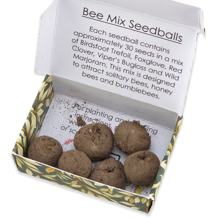 Golden Foliage | 6 Seedballs | Bee Mix | William Morris | Cracker Filler Gift