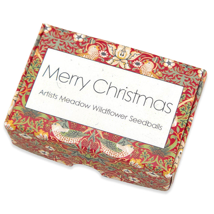 Red Strawberry Thief | 6 Seedballs | Artist Meadow Mix | Cracker Filler Gift