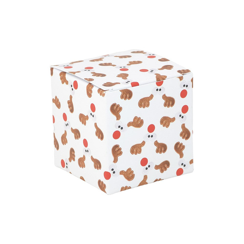 Cheeky Rudolph | Little Gift Box | 5cm Cube | Single or 6 Boxes