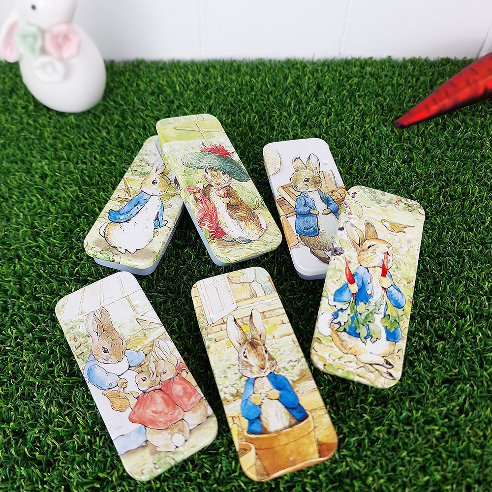 Sadter Rabbit Tin Peter Rabbit Empty Slider Tin | 8cm Long | Single | Cracker Filler | L ...