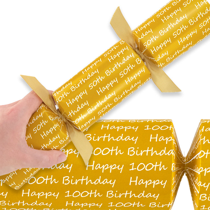 Deep Gold Milestone Birthday | Cracker Making Kit | Make Your Own