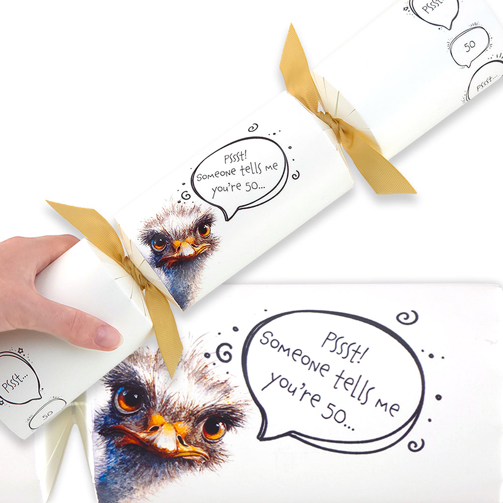 Cheeky Ostrich Milestone Birthday | Cracker Making Craft Kit | Make Your Own