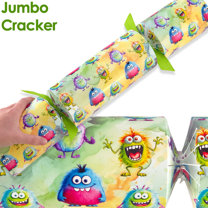 Extra Large &amp; Jumbo | Reusable Keepsake Cracker Making Kit | Funny Monsters