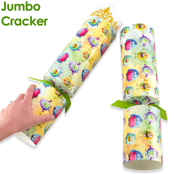 Extra Large &amp; Jumbo | Reusable Keepsake Cracker Making Kit | Funny Monsters