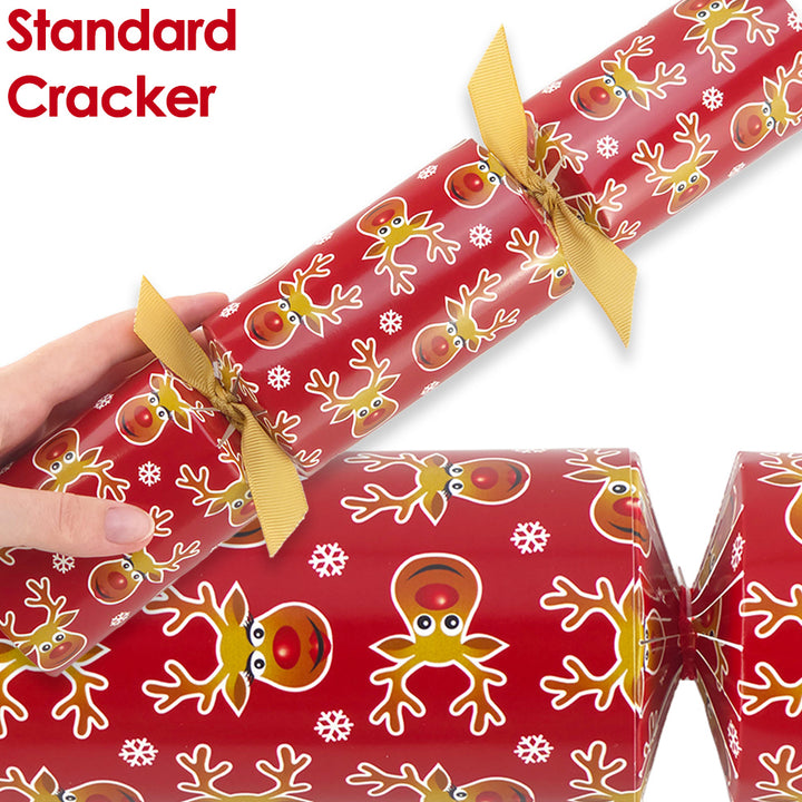 Reusable Keepsake Christmas Cracker Set | Cheery Rudolph | Luxury DIY