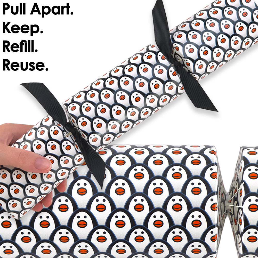 Reusable Keepsake Christmas Cracker Set | Just Penguins | Luxury DIY