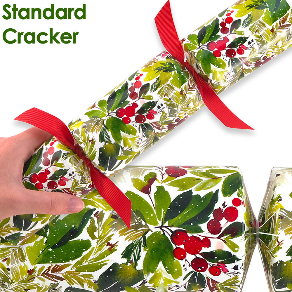 Reusable Keepsake Christmas Cracker Set | Watercolour Berries | Luxury DIY