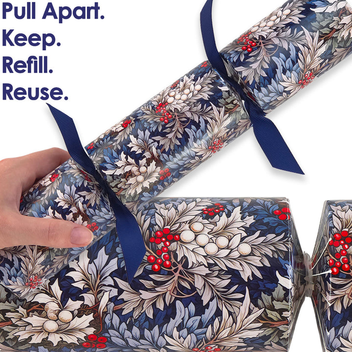 Reusable Keepsake Christmas Cracker Set | Snowberries | Luxury DIY