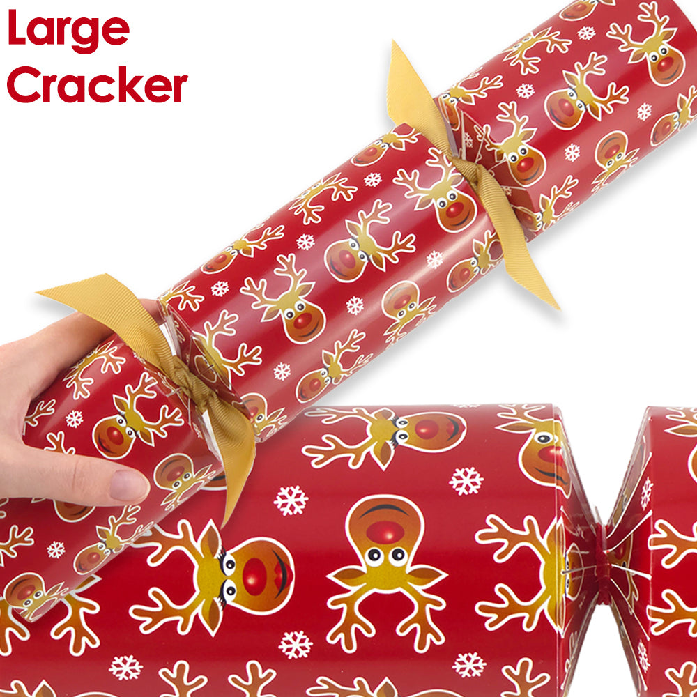 Reusable Keepsake Christmas Cracker Set | Cheery Rudolph | Luxury DIY