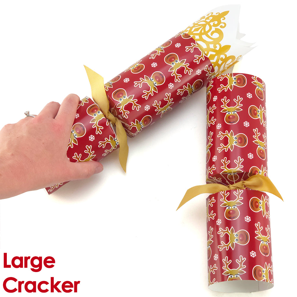 Reusable Keepsake Christmas Cracker Set | Cheery Rudolph | Luxury DIY