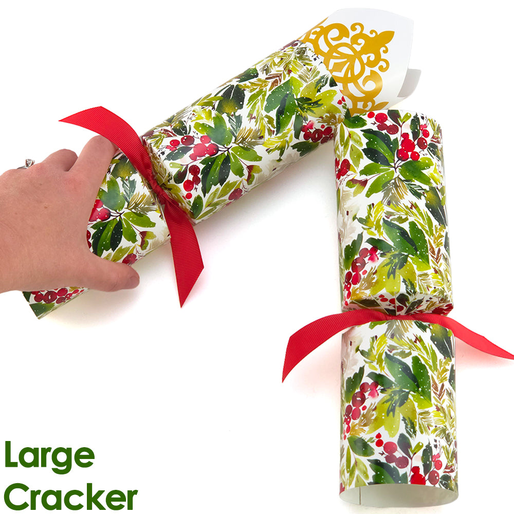 Reusable Keepsake Christmas Cracker Set | Watercolour Berries | Luxury DIY