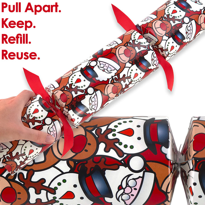 Extra Large &amp; Jumbo | Reusable Keepsake Cracker Sets | Christmas Character