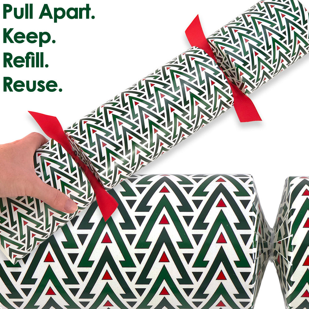 Extra Large &amp; Jumbo | Reusable Keepsake Cracker Kits | Geometric Christmas