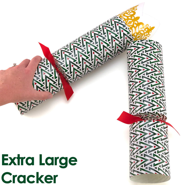 Extra Large &amp; Jumbo | Reusable Keepsake Cracker Kits | Geometric Christmas