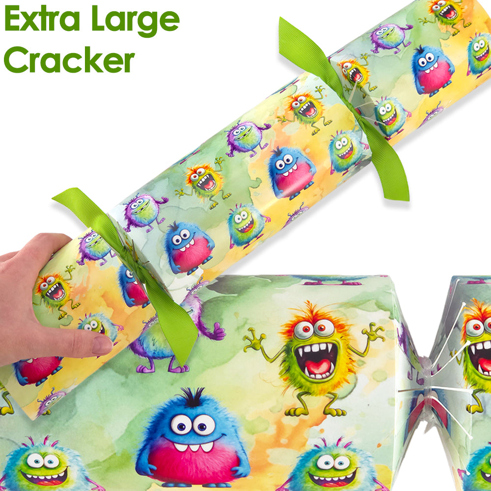 Extra Large &amp; Jumbo | Reusable Keepsake Cracker Making Kit | Funny Monsters