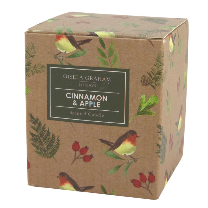 Garden Robin | Christmas Scented Candle | Gisela Graham | Boxed Gift | 7cm Tall