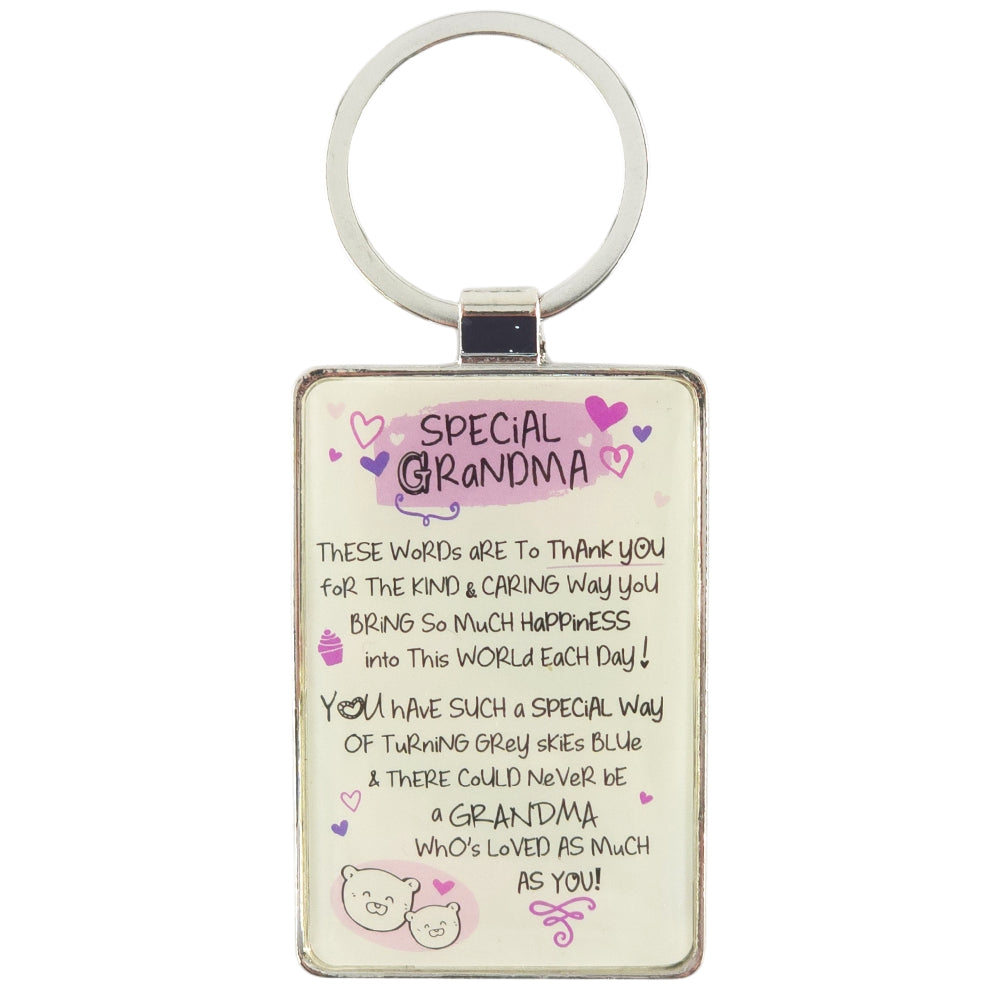 Special Grandma Verse | Metal Keyring | Little Gift | Cracker Filler