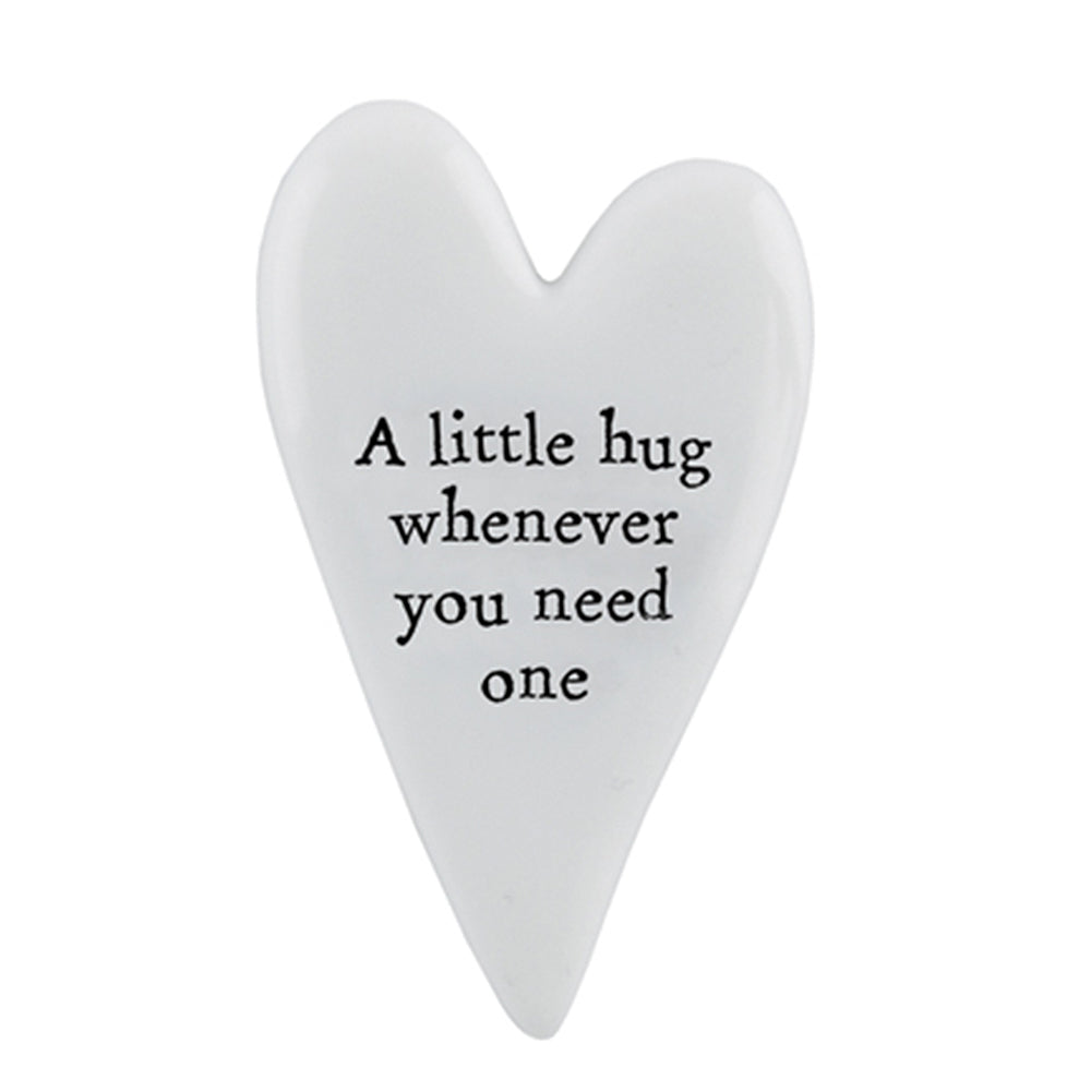 A Little Hug Whenever You Need One | Little Ceramic Heart Token | Little Gift | Cracker Filler