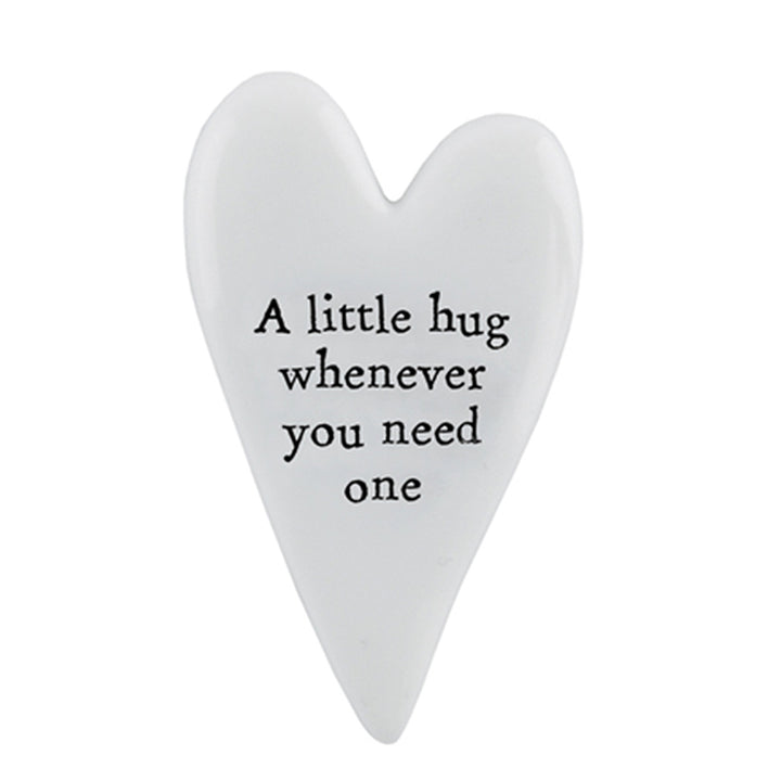 A Little Hug Whenever You Need One | Little Ceramic Heart Token | Little Gift | Cracker Filler