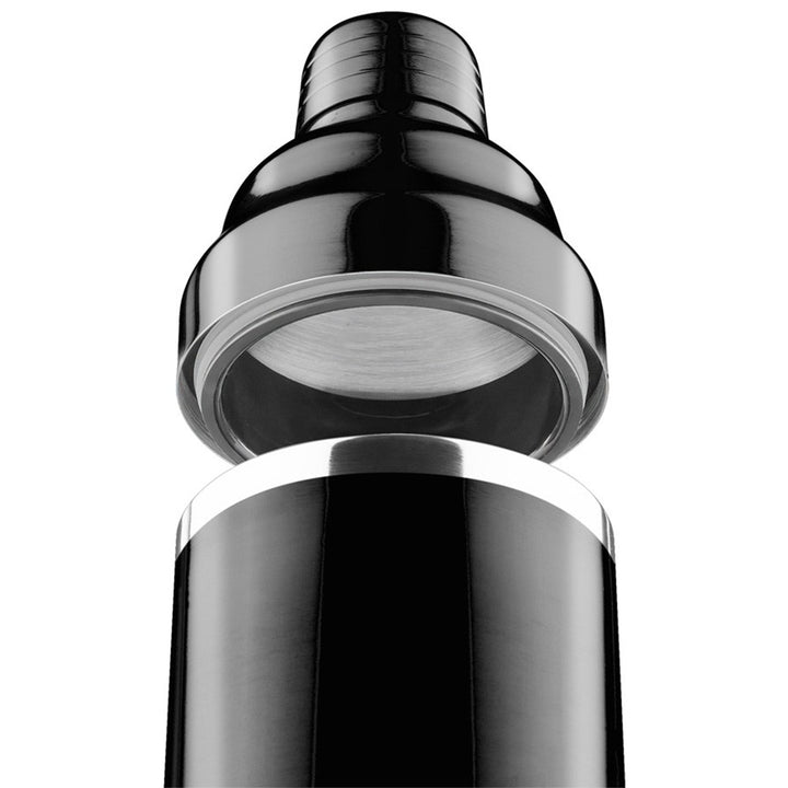 Black Chrome Cocktail Shaker | Double Wall | Stainless Steel | Boxed Gift