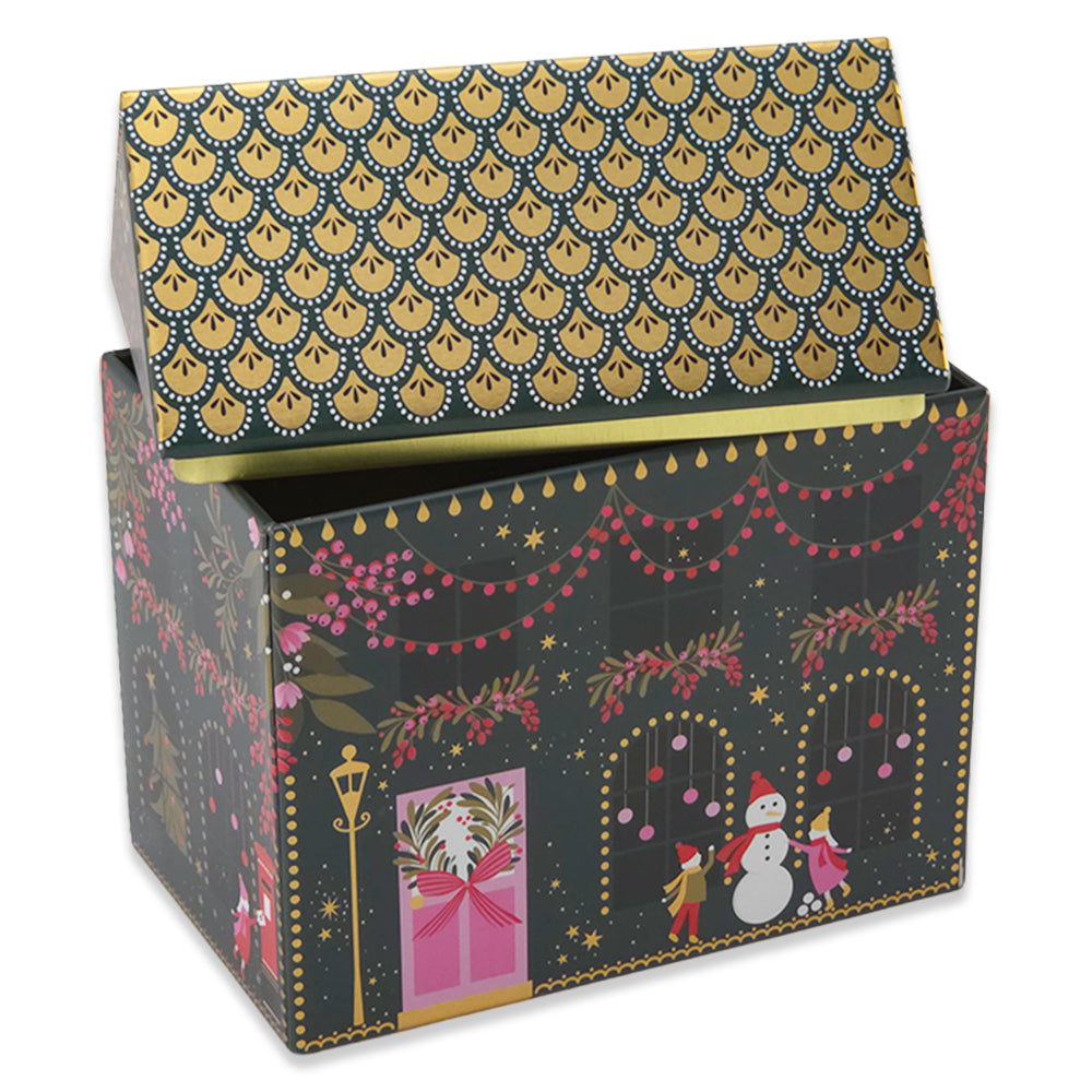Christmas House |  Storage Tin | Sara Miller | Small or Large