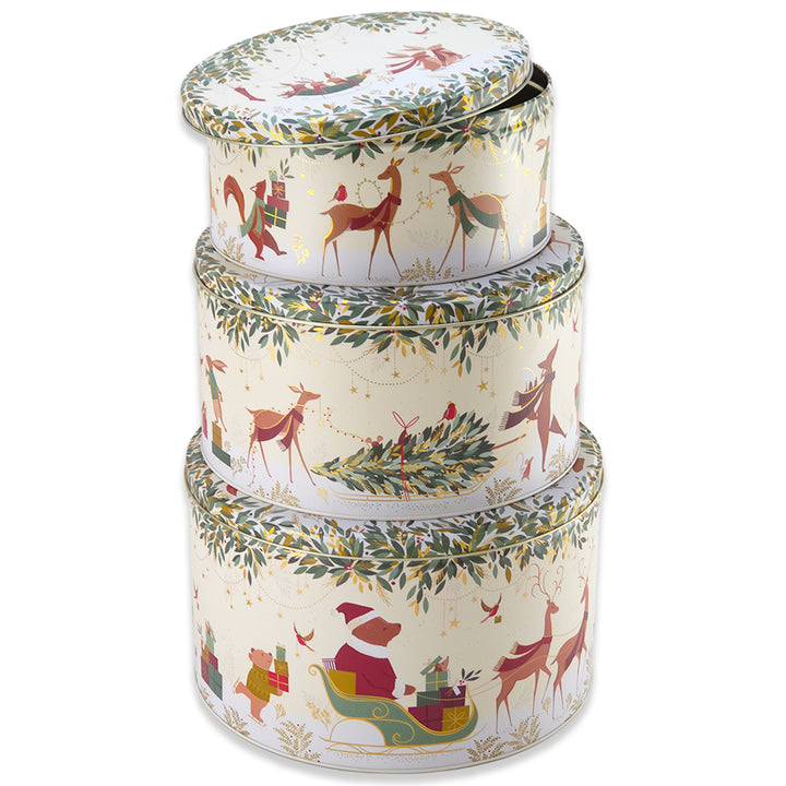 Woodland Tales | Sara Miller Christmas | Set 3 Deep Cake Tins