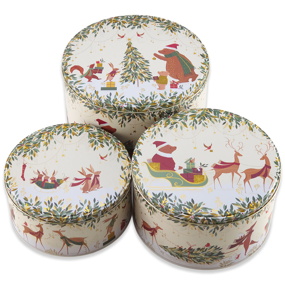 Woodland Tales | Sara Miller Christmas | Set 3 Deep Cake Tins