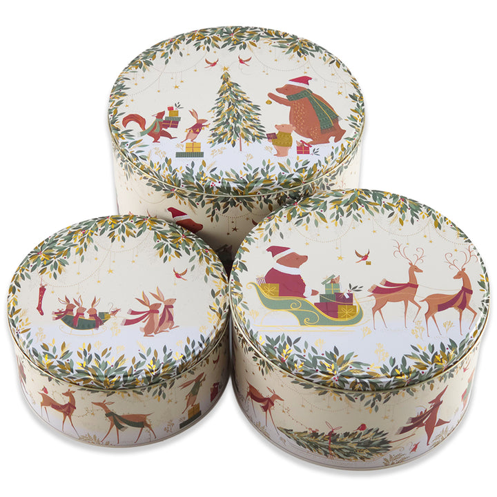 Woodland Tales | Sara Miller Christmas | Set 3 Deep Cake Tins