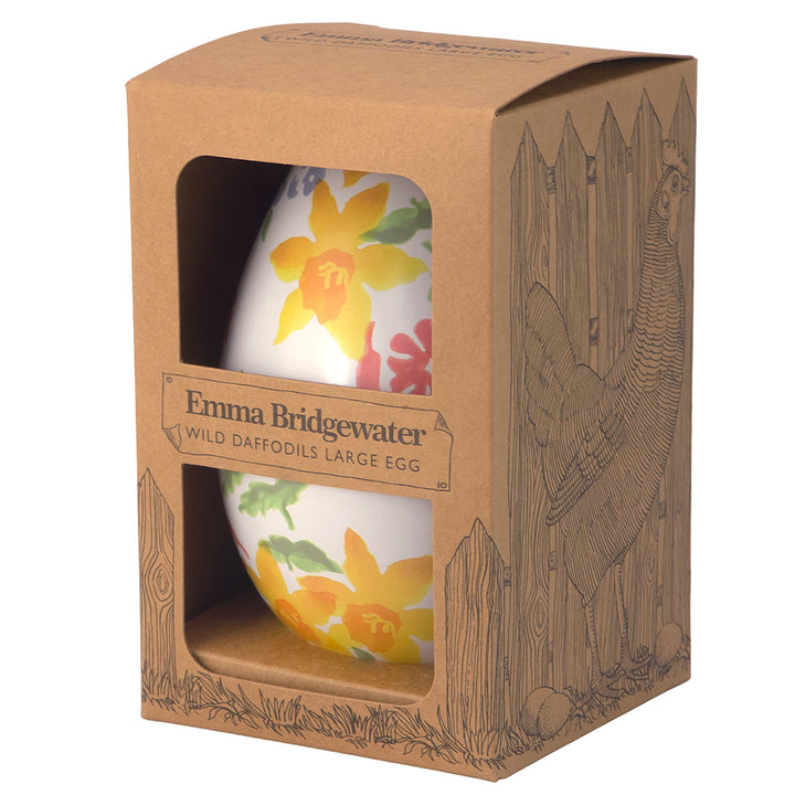 Daffodils | Large Fillable Tinware Easter Egg | Emma Bridgewater | Boxed Gift