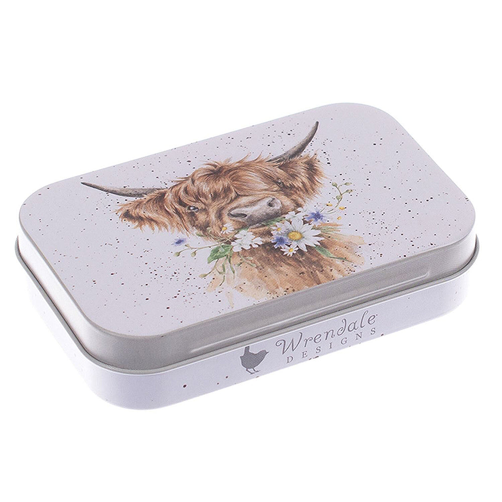 Highland Cow | 9cm Wrendale Lidded Tin | Cracker Filler | Little Gift