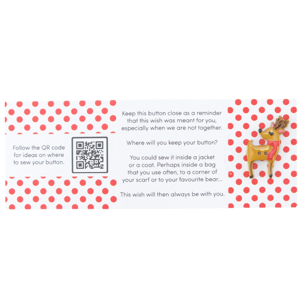You're The Cutest Reindeer of All | Button Wishes Sew On Token | Cracker Filler