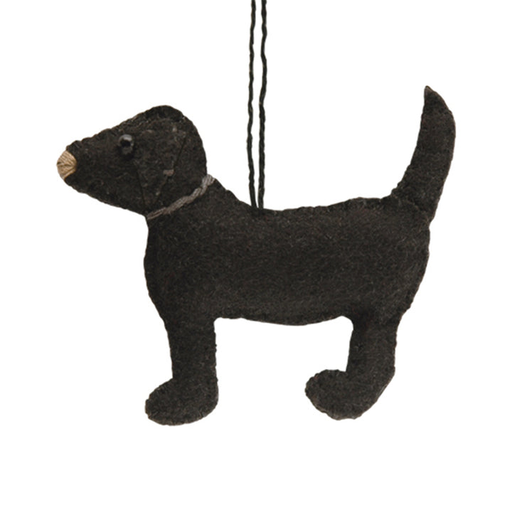 Little Felt Black Labrador Puppy Dog Ornament | Little Gift | Cracker Filler