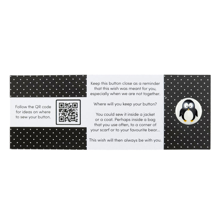 Why Fly When You Can Waddle | Penguin | Button Wishes Sew On Token | Little Gift