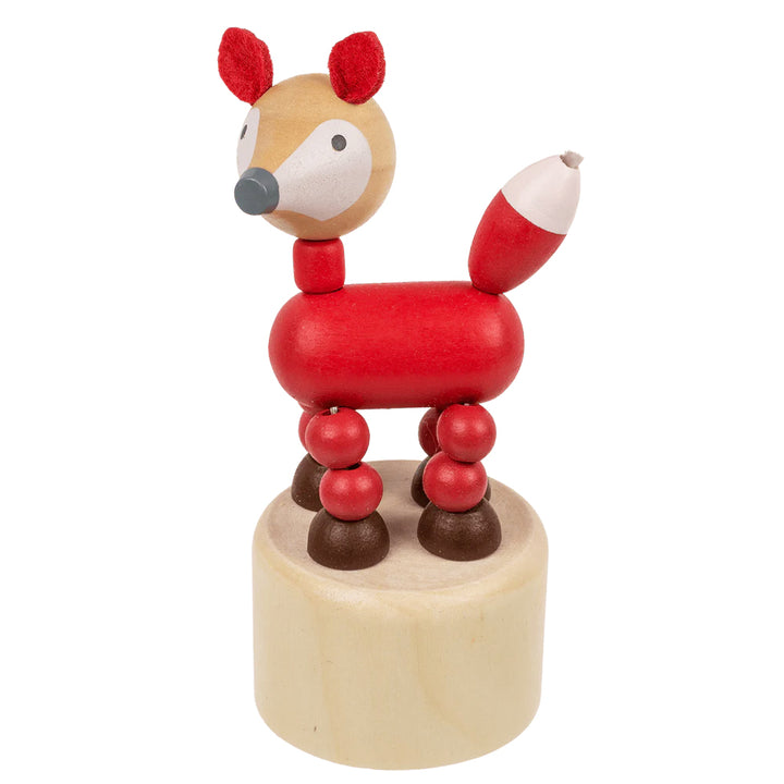 Retro Wooden Animal Push Up Toys | Little Gift | Party Bag Idea