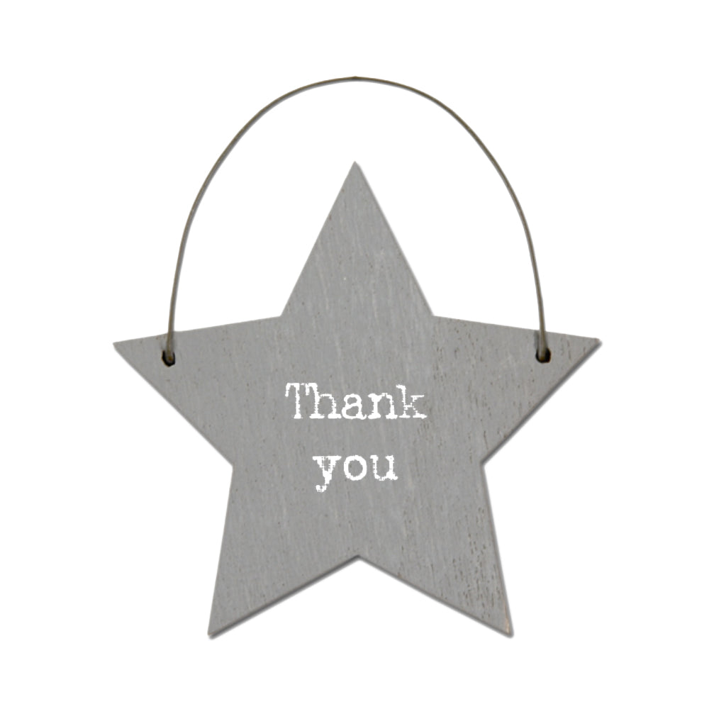 Thank You - Mini Wooden Hanging Star | Cracker Filler | Little Gift