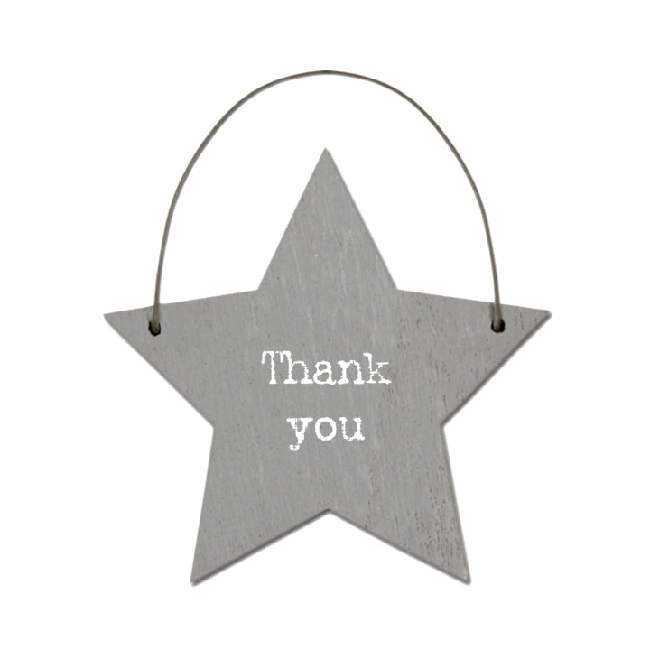 Thank You - Mini Wooden Hanging Star | Cracker Filler | Little Gift