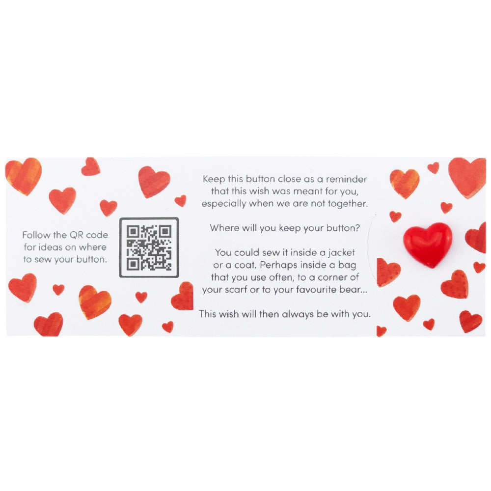My Love, My Soulmate | Button Wishes Sew On Token | Little Gift | Cracker Filler