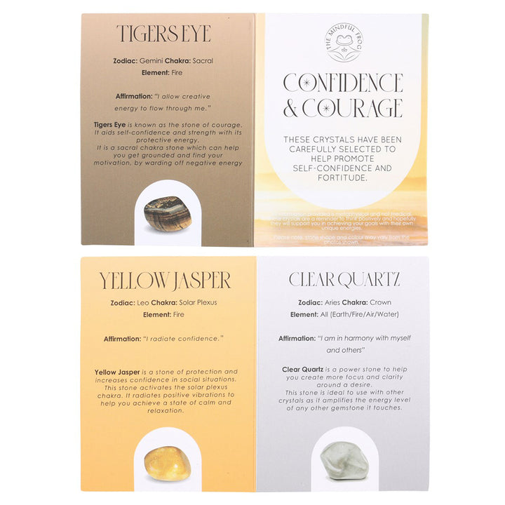 Confidence & Courage | Healing Crystal Set & Bag | Little Gift | Cracker Filler